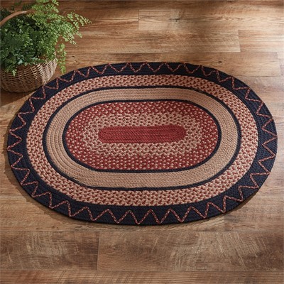 Zig Zag Oval Braided Area Rug - 32'' x 42'' Diameter By Park Designs