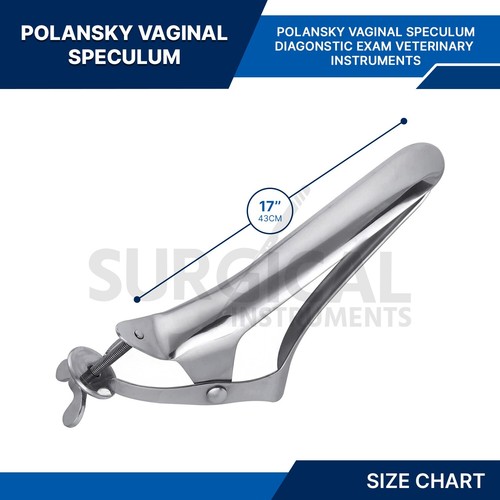 2-teiliges Polansky Veterinärspekulums Set 10,5 Zoll & 17 Zoll Ranch Pferd deutsche Qualität - Bild 2 von 7