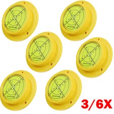 3/6pcs Round Bubble Level 90 17mm High Precision Circular Spirit Level Yellow US