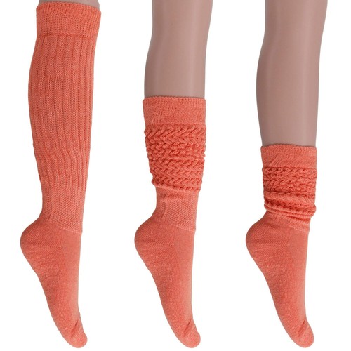 Women's Extra Long Heavy Slouch Socks – 6 Pairs, Size 9-11 | Soft Cotton, Retro - Picture 20 of 30