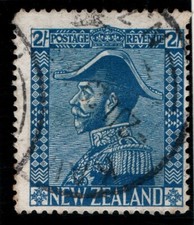 New Zealand 1926 1934 King George V 2/- Admiral deep blue SG466 Used