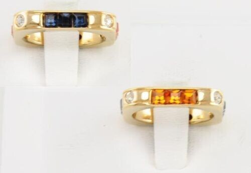Anello Violetta Per Fidanzamento, Anniversario, Matrimonio, Oro, Con Zaffiro E