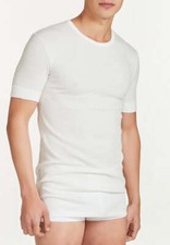 RAGNO 060457 Maglietta Mezza Manica Uomo pura lana e cotone BIANCO