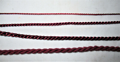 1 m Kordel Bänder Band Schnur verschiedenen Stärken 2mm - 6mm und Farben