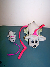2 1996 POUND PUPPIES WIGGLE N WALK MOMMY  BABY DOGS ON LEASHES