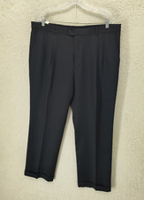 Perry Ellis Portfolio Men Pants 38x29 Black 100 Polyester Classic Fit Dress Pant