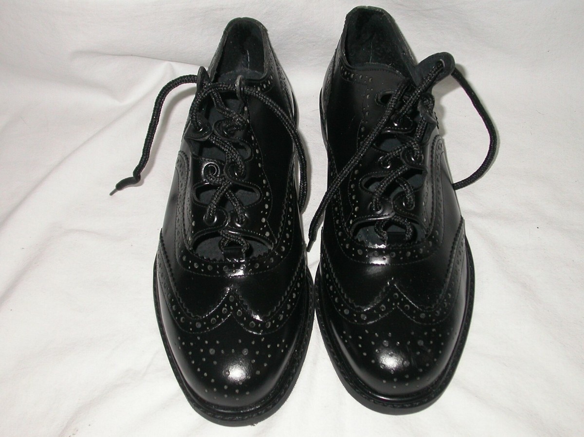 Black Brush Sole Leather Marching Brogues, Shoes, Size 9.5 | eBay