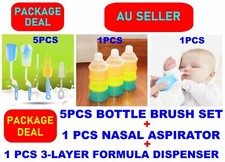 7 PCS Baby Milk Powder Formula Dispenser+Bottle Clean Brush+Nasal Aspirator Pump