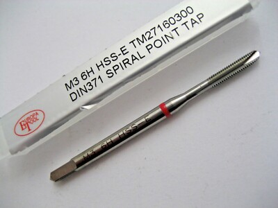 M6 x 1.0 HSS-E 6H SPIRAL POINT RED RING M//C TAP DIN371 TM27160600 EUROPA TOOL