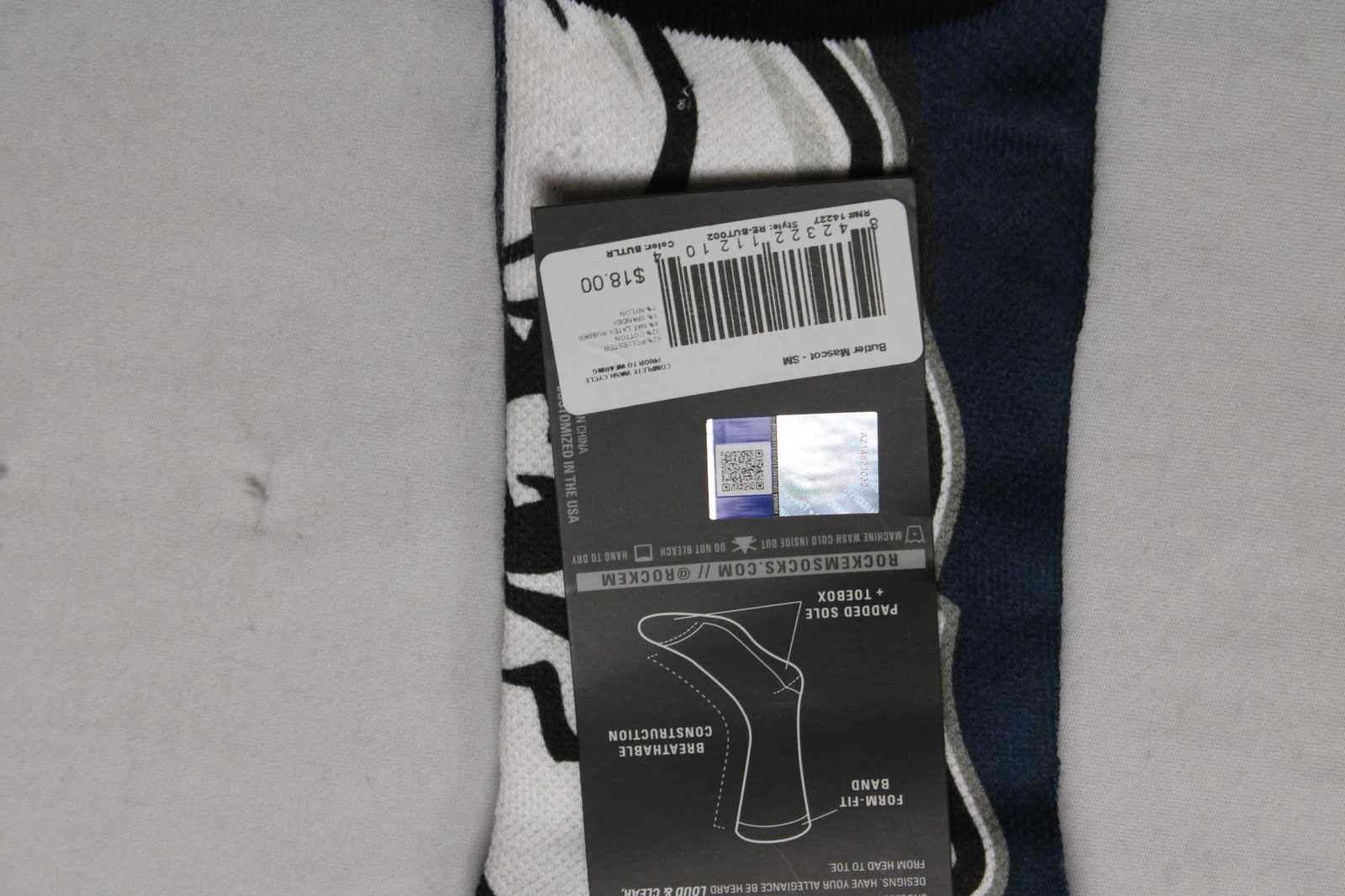 SAOLA ROCK EM Calze Uomo Traspiranti Forma Grafica Vestibilità Suola Imbottita Crew BL8 Blu Small