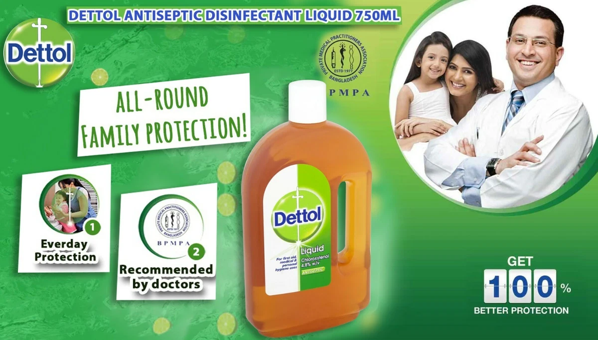 Close Dettol Liquid Famous Antiseptic Liquid Kill Viruses, 56 OFF