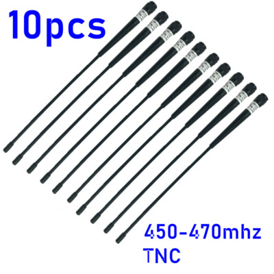 10PCS whip antenna TNC 450-470MHZ Compatible With  GPS Surveying