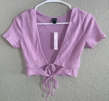 NWT Wild Fable Multiple Ways To Wear Crop Top XS Purple (A36)