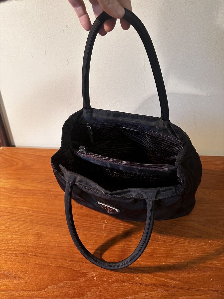 90s Black nylon Prada Handbag Classic Y2K Era Medium | eBay 90s Black nylon Prada Handbag Classic Y2K Era Medium | eBay