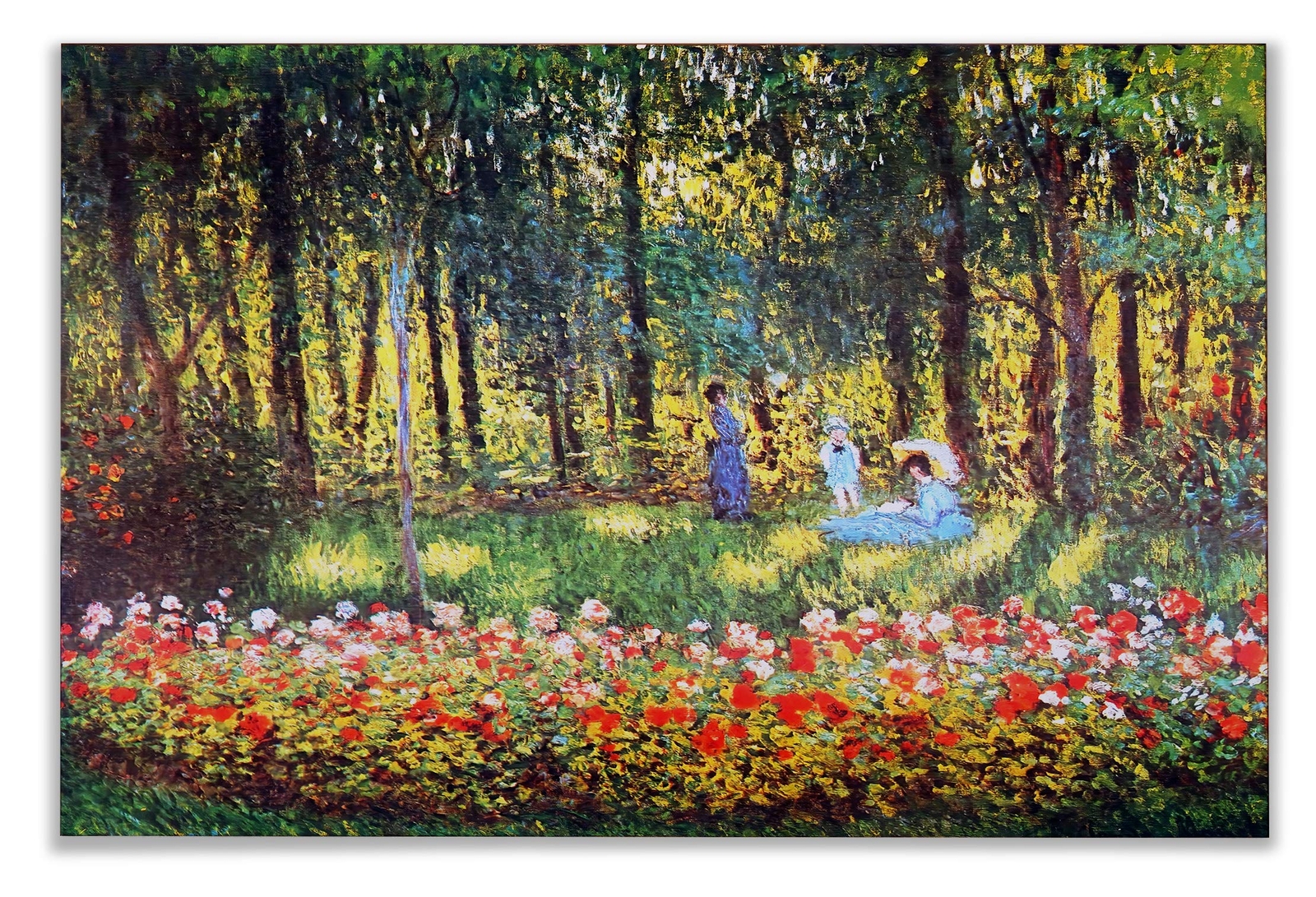 The The Artist's Family in the Garden, 1875 Canvas Prints Wrapped Gallery Wal...