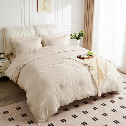 King Size Comforter Set - 3 Pieces, 1 Reversible Lightweight Comforter and 2 Pil - Picture 11 of 12