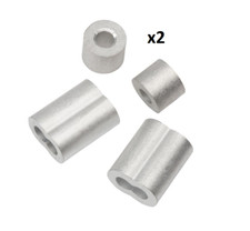 3/16 in. Aluminum Ferrule and Stop Set