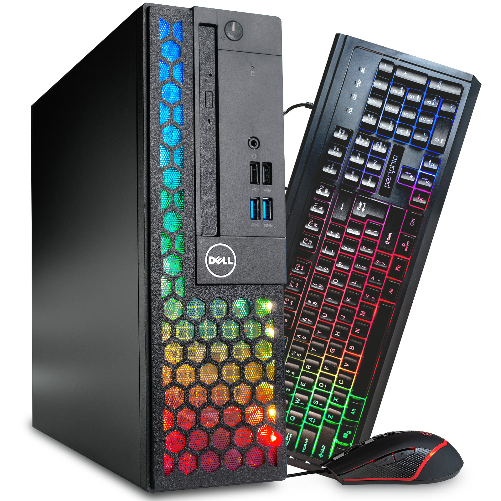 HEX Starter Gaming PC RGB Computer i5 8th Gen GT 1030 GPU 16GB RAM 512GB SSD!