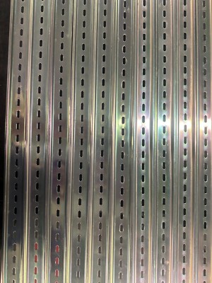 10 pieces DIN Rail Slotted Steel, RoHS Compliant, 35mm x 7.5mm, 1 Meter