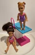 Barbie Swim 'n Dive Diving Board And 2 Swimmers 2 Dolls And Barbie Diving Board