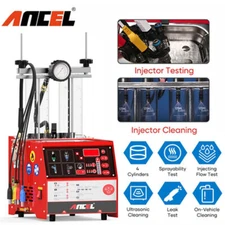 ANCEL Fuel Injector Ultrasonic Petrol Motorcycle Nozzle Cleaner Tester Machine
