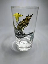 Vintage 1950's Boscul Wild Geese Drinking Glass Tumbler Weighted Bottom