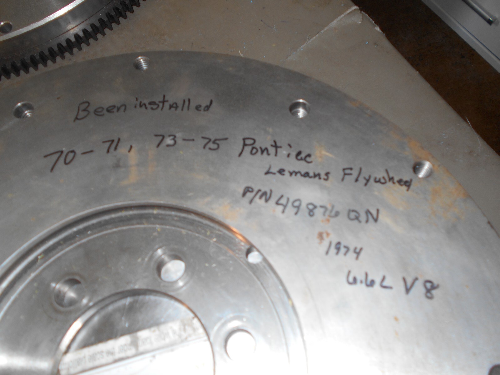 Pontiac Flywheel sum700090. 196875 Firebird,GTO,Trans Am,Judge,Lemans