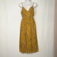 One Clothing Yellow Floral Sundress, Spaghetti Strap dress, NWT XS