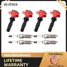 For 2006-2013 Mazda 6 2.5L Spark Plugs and Coils Pack Set of 4 UF540 099700-1000