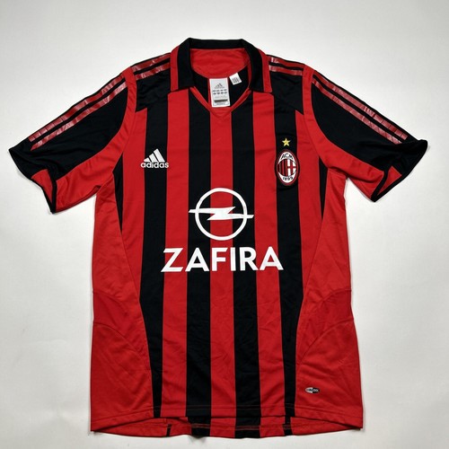 Maillot Domicile AC Milan 2004/2005 - Rouge, Vintage, Manches Courtes, Taille L-XL