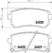 JUEGO DE PASTILLAS DE FRENO EICHER 101850319 TRASERO SE ADAPTA A HYUNDAI KIA MATCH MDB2734 - Imagen 1 de 1