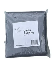 dormroom Under Bed Bag 18 x 30 x 6 Poly-Pro Sides with Zipper PVC Top - Gray