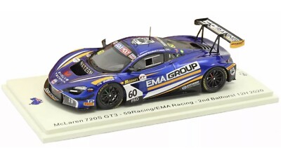 1 43 #60 McLaren 720S GT3 2020 Bathurst 12 hour 2nd pl EMA Racing Spark AS045 1 43 #60 McLaren 720S GT3 2020 Bathurst 12 hour 2nd pl EMA Racing Spark AS045