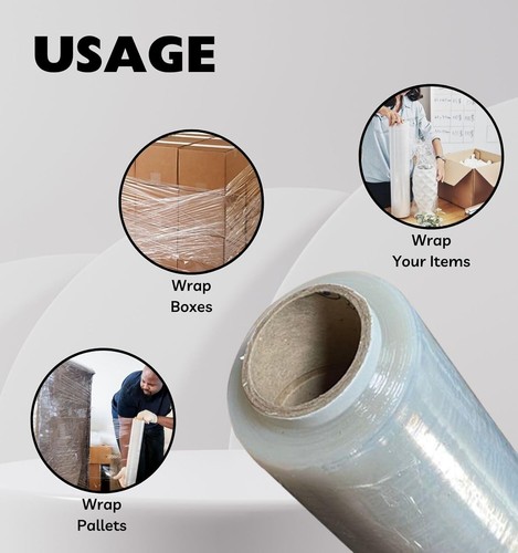 24 X STRONG ROLLS CLEAR PALLET STRETCH SHRINK WRAP CLING FILM ROLL 100MM x 400M - Picture 7 of 11