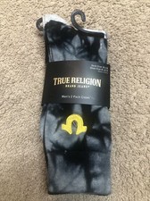TRUE RELIGION HORSESHOE LOGO SOCKS - 2 PACK Size 10-13