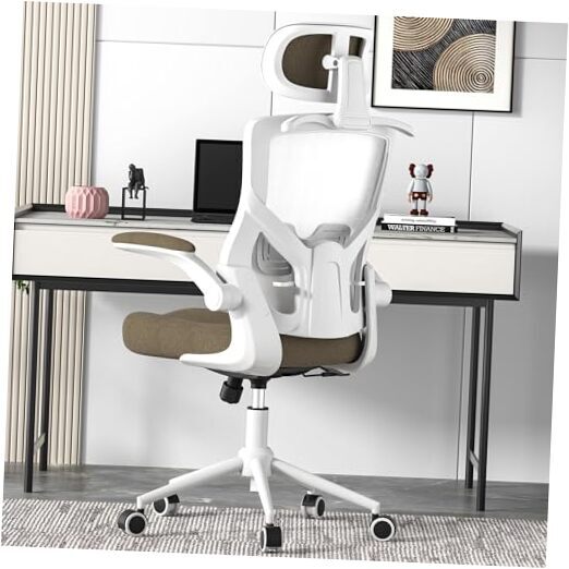 Ergonomic Office Chair, High Back Desk Mesh Chair with Adjustable Brown-image