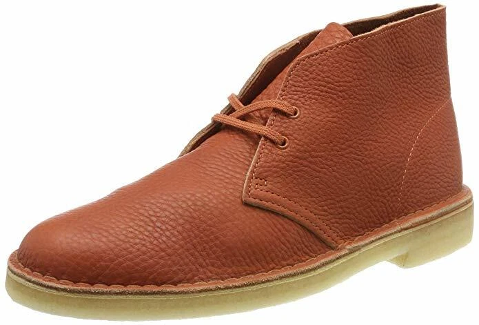 Clarks ORIGINALS Desert Boots Mens Burnt Orange Leather Size 12 UK NEW RRP 120