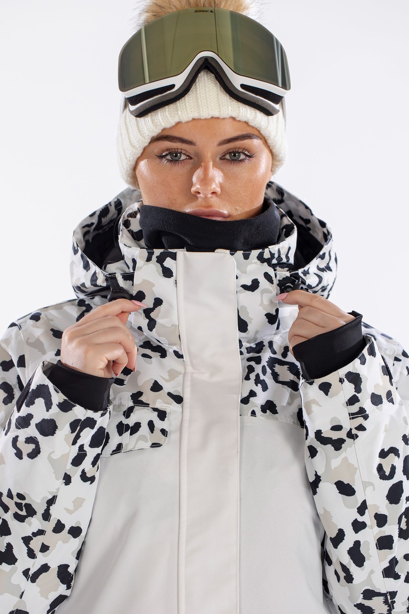 Arctic Camo Snowboard Jacket Ski Coat White Camo Ski Jacket Womens