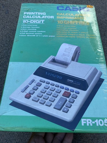 Casio FR-105S 10 Digit Printing Calculator New Factory Sealed Retail Box NOS - Picture 3 of 7