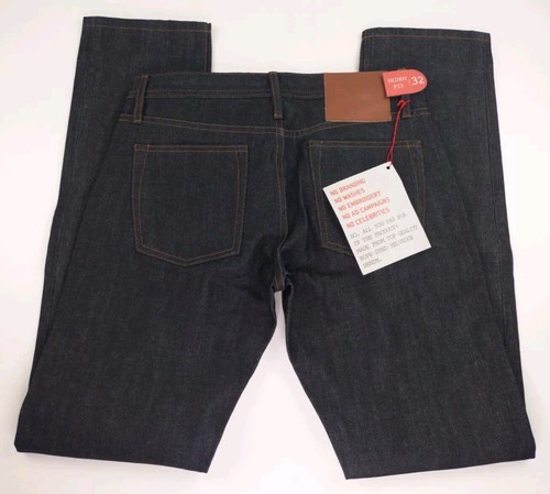 Unbranded Brand UB101 14.5 oz Selvedge Dark Wash Jeans Skinny Fit Size 32x34 NWT - Afbeelding 1 van 10