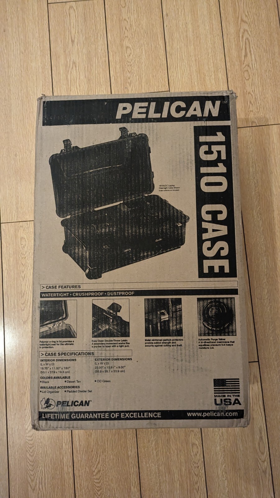 Pelican 1510TP CarryOn Case with TrekPak Divider System, Black 015100