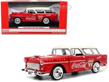 1955 CHEVROLET BEL AIR NOMAD RED "COCA-COLA" 1/24 MOTOR CITY CLASSICS 424057