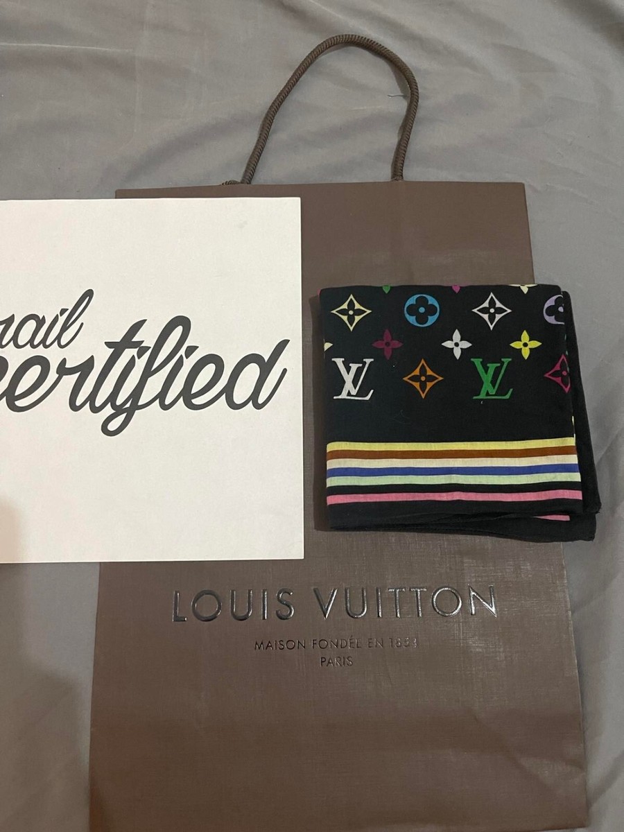 Louis Vuitton x Murakami Bandana Multicolor Black | eBay