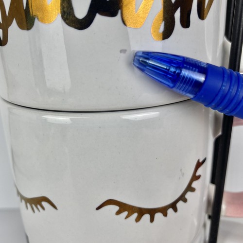 Fabulash Wimpern Keramik Tassen & Gestell stehend Metall Gestell Neuheit Girlie - Bild 5 von 6