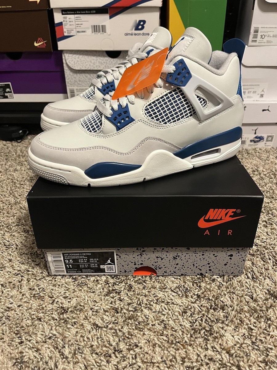 New Size 9.5 - Nike Air Jordan 4 Retro 2024 Military Blue