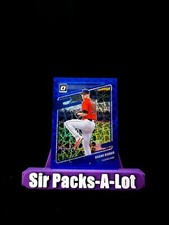 2021 Panini Donruss Optic Baseball #185 Shane Bieber **Blue Velocity Prizm #4/99