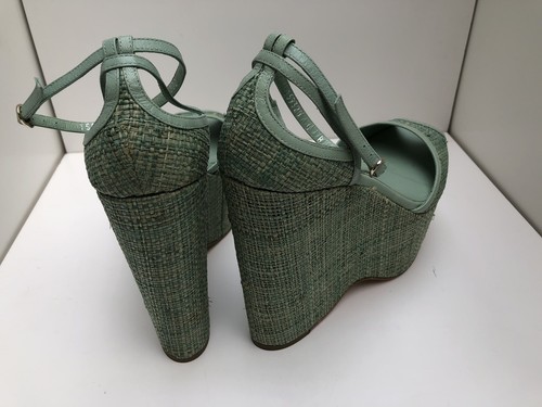 Ralph Lauren ERIANA Espadrille Sandale Absätze - grün UK 5,5 * UVP £541* gebraucht - Bild 4 von 9