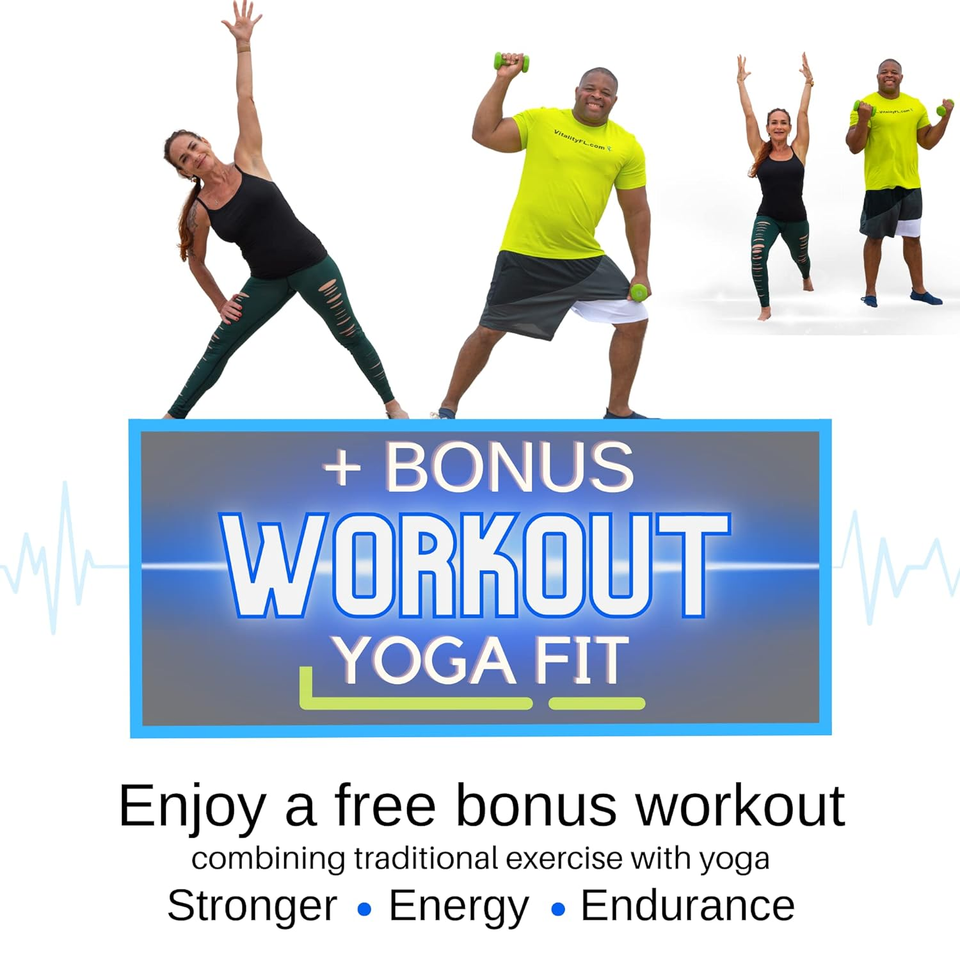 Chair Yoga for Seniors DVD Set + Poster + Bonus Gentle Exercise for