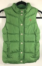 Old Navy Puffer Bubble Fleece Lined Vest Zip Button Up Sleeveless Girls Size XL