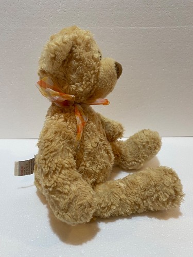 GUND Manni Teddy Bear Soft Tan Honey Brown Plush #15015 Plaid Bow EUC - Picture 4 of 12